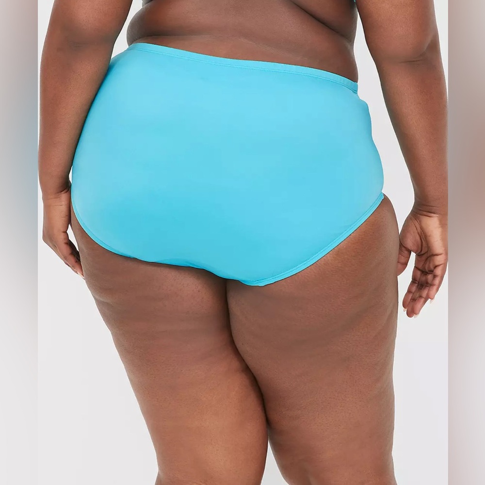Lane Bryant turquoise midi swim brief, size 14